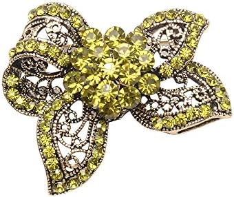 Green Rhinestone Bow Brooch for Women - Vintage Bouquet Brooch Girls