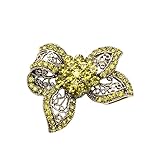 Green Rhinestone Bow Brooch for Women - Vintage Bouquet Brooch Girls