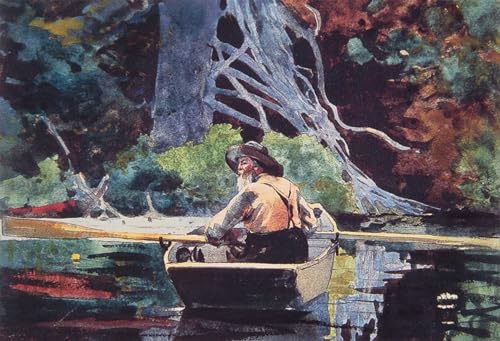 Affiche Winslow Homer Le Guide des Adirondacks - Décoration Murale Salon 60x90