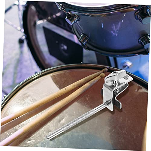 Garneck Silver Cowbell Holder Extension Clip Adjustable Percussion Drum Clamp for Jazz Drum Kit miniatura 4