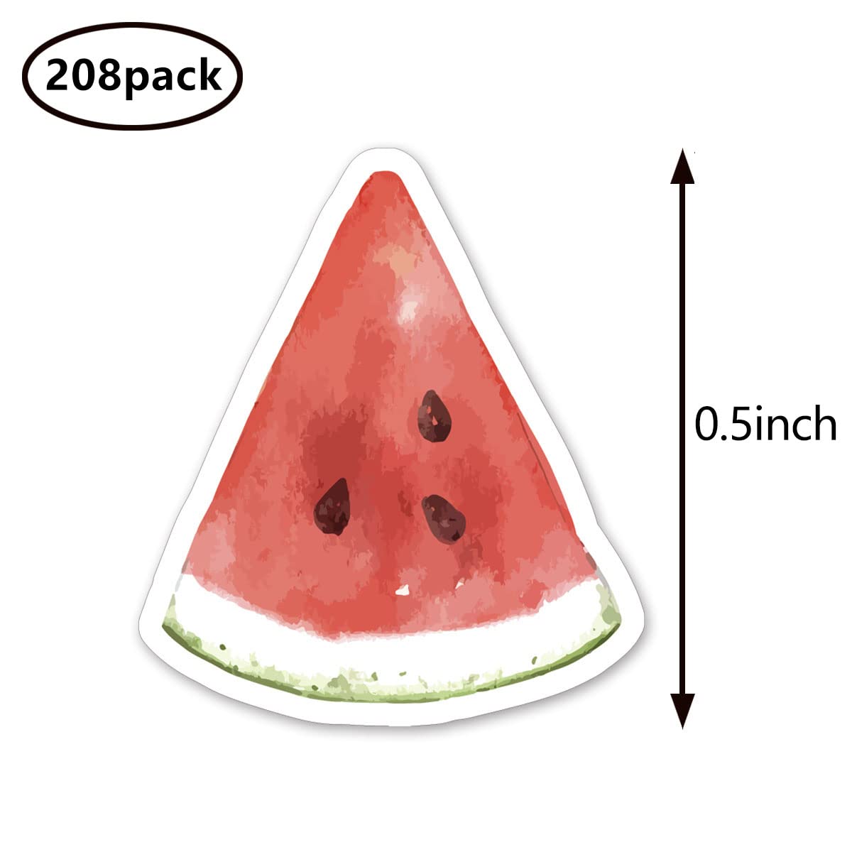 Watermelon Planner Stickers, 0.5in Scrapbooking Kids DIY Calendar Crafting Fruit 208-Pack - Image 2