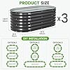 Galvanized Raised Garden Bed Outdoor |17'' Tall Planter Box Outdoor for Deep Root Plants | 3Pcs Raised Bed Kit for Gardening with Rubber Strip for Vegetables Flowers Fruits (Darkgrey, 4x2x1.4FT) #5