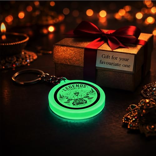 Image of Mi Glow Store Glow in Dark Keychain for Bike Men | Gift for Man | Bike Accessories | Charges in Light Glows in Dark | Key chain for Bike