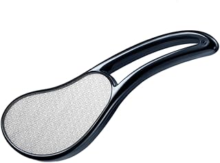 Healeved Raspador De Pies Herramientas De Pedicura Para Uso Doméstico Mango Removedor Exfoliante De Piel Seca Lima De Vidrio Color Negro