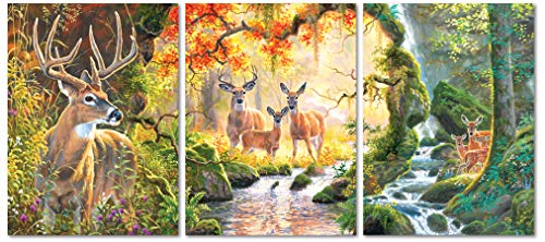 RoseArt - Abraham Hunter Triptych - Forest Enchantment - 1500 Piece Jigsaw Puzzle for Adults