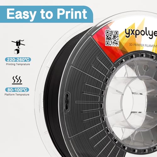 Image of YXPOLYER ABS ESD Safe 3D Printing Filament 1.75mm 1kg Electrostatic Discharge Anti-Static ABS Engineering Industrial-Grade Filament for Electronics Industry with Heat-Resistant PC Spool