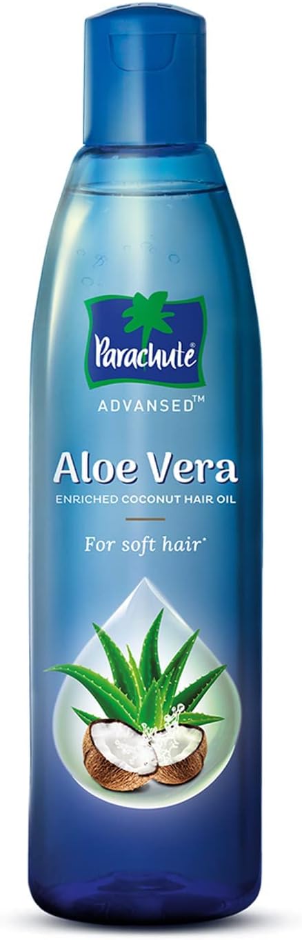 Aloe Vera Enriched Coconut Hair Oil | For Strong, Soft & Silky Hair| Deep Nourishment & Conditioning| All hair Types| 8.4 Fl.oz., Indian Hair Oil