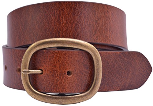 Full Grain Crunch Finish Buffalo Leather Belt - Reddish Brown - TBS5560-750
