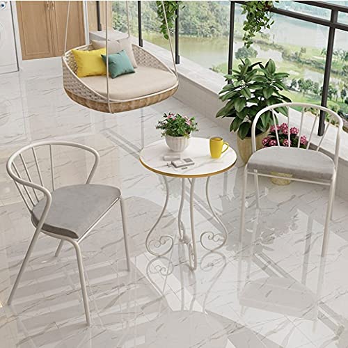 Petite table ronde salon en fer forgé table d'appoint chevet - 6