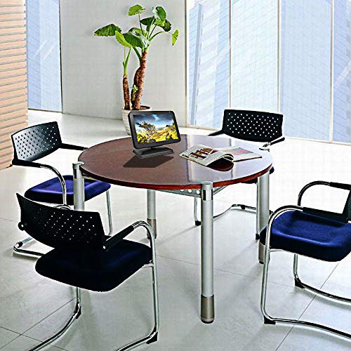 Ousyaah - Supporto regolabile in alluminio con rotazione a 360°, per Echo Show 5, supporto in plastica per Echo Show 8 e Echo Spot, base antiscivolo, funzione di inclinazione, colore nero - Image 6