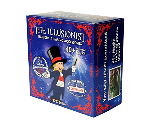 MAGIC SECRET - Caja mágica para adultos y niños - El ilusionista - +40 trucos de magia profesionales - a partir de 5 años - 88 videos explicativos (iOS y Android App) + 11 accesorios + entrenador Cover