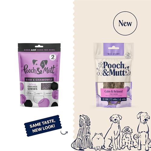 Pooch & Mutt - Calming Chew Treat, Long Lasting Fish Hide Chews for Calming, 90g (2 chews) (packaging may vary) - Image 2