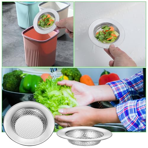 Colador para fregadero de acero inoxidable 2 piezas miniatura 2