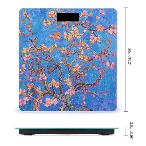 Báscula digital Small Peach Flowers para peso corporal miniatura 2