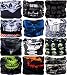 VANCROWN Headwear Head Wrap Sport Headband Sweatband 220 Patterns Magic Scarf 12PCS & 6PCS 12 in 1 By (12PCS.Skeletons 2)