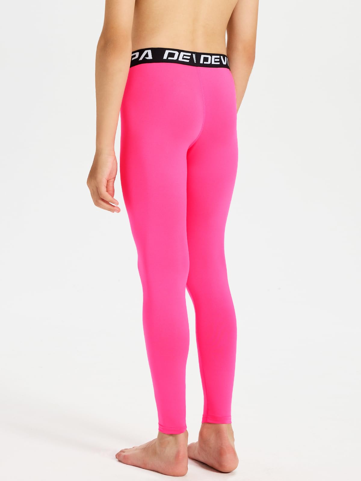 DEVOROPA Jungen Leggings Quick Dry Youth Kompressionshose Sport Strumpfhose Basketball Unterschicht