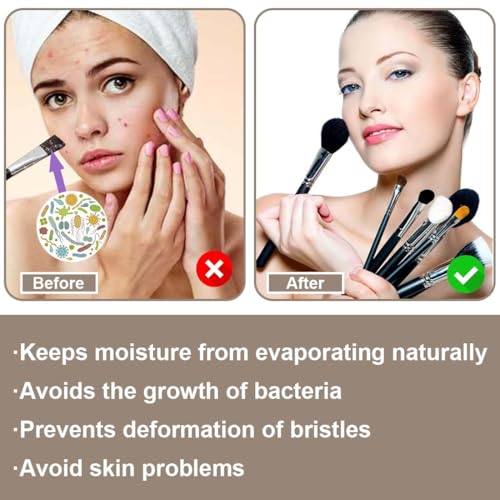 UEAVOID Tapete de limpieza de brochas de maquillaje,limpiador de brochas de maquillaje 3 en 1,portátil,de silicona,con soporte para secar brochas (Violet) - imagen 4