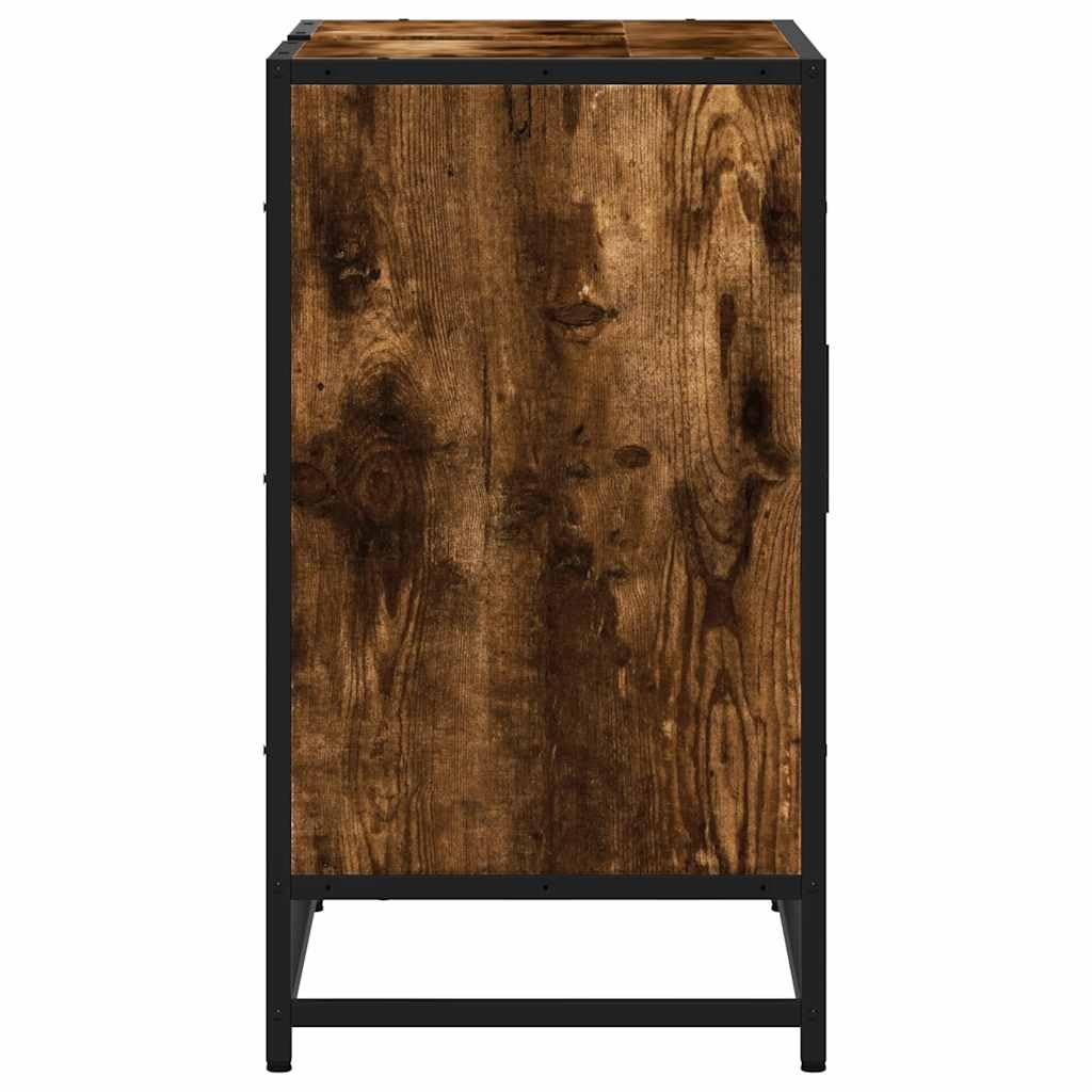 vidaXL Mueble de baño para Lavabo Roble Ahumado 65x33x60 cm, Armario de Lavabo de baño, Mueble de Lavabo de baño, Mueble de Lavabo, Mueble de baño