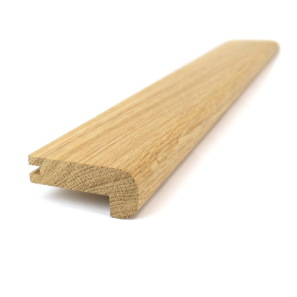 Solid Oak 15mm Bull Nose Stair Nosing (Un-Finished Oak, 0.9m)