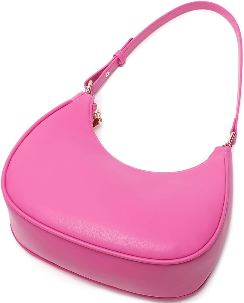 Crescent Shoulder Bags for Women Cute Hobo Tote Handbag Under the Arm Purses Mini Clutch Purse with Zipper Closure | Crescent, Cute, Under the Arm, Purses, Mini, with Zipper Closure - Image 6