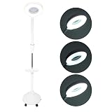 Powiększająca lampa podłogowa, 8x powiększająca lampa LED zimnego światła dla kosmetyczek, regulowana lampa podłogowa z lupą do czytania, rękodzieła, szycia, pracy, tatuażu