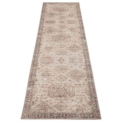 Decomall Shmily 2.5X9 Ft Runner Rugs, Neutral Farmhouse Long Carpet For Hallway Kitchen Walkway Entryway #TOP1