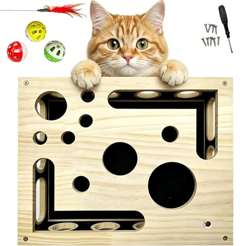 2026 New Cat Scratch Puzzle Enrichment Box Cats Nail File Enrichment Box with Sandpaper Inside Stress-Free Alternative to Trimming Nails Cat Toys Interactive for Indoor Cats Nail Scratcher