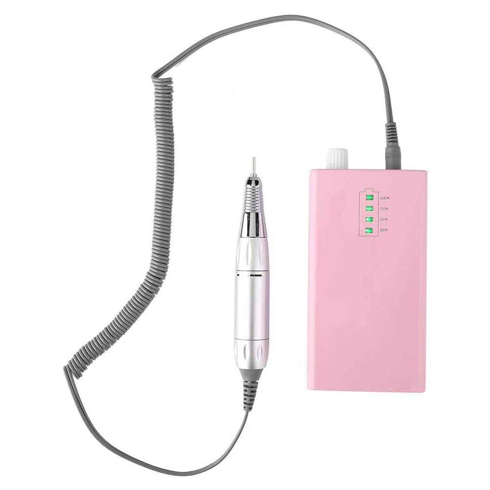 Professional Rechargeable 30000 rpm Nail Drill, Portable E-File with Long Life Battery, Electric Tool for Acrylic Nail Extension Poly Nail Gel High Speed Low Heat