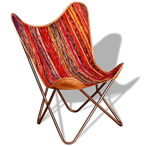 Leather Butterfly Chair Rustic Accent Seater Industrial Vintage Countryside Furniture Country Retro Armchair Handmade Antique Casual Country Southwestern Traditional (Multicolor) #TOP1