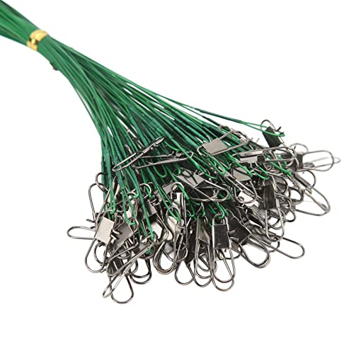 Fishing Leader, 100 piezas cable de acero con giro para pesca miniatura 6