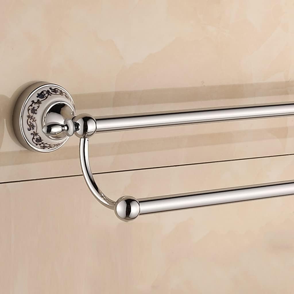 タオルレール 青と白の磁器タオルラック、ヨーロピアンスタイルタオル  