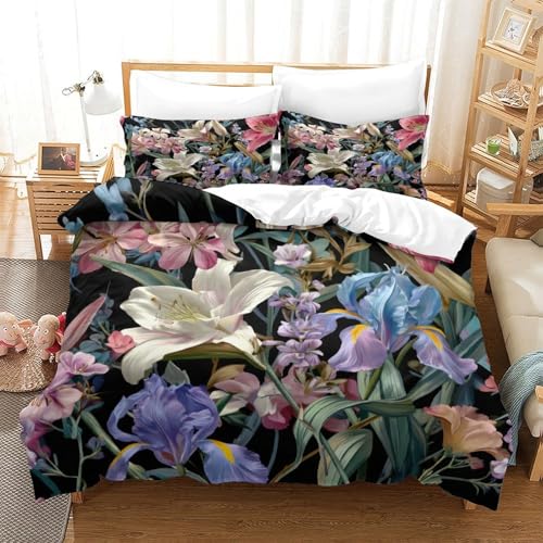 Housse de couette 3D hypoallergénique en microfibre douce pour lit simple 135x200 - 3