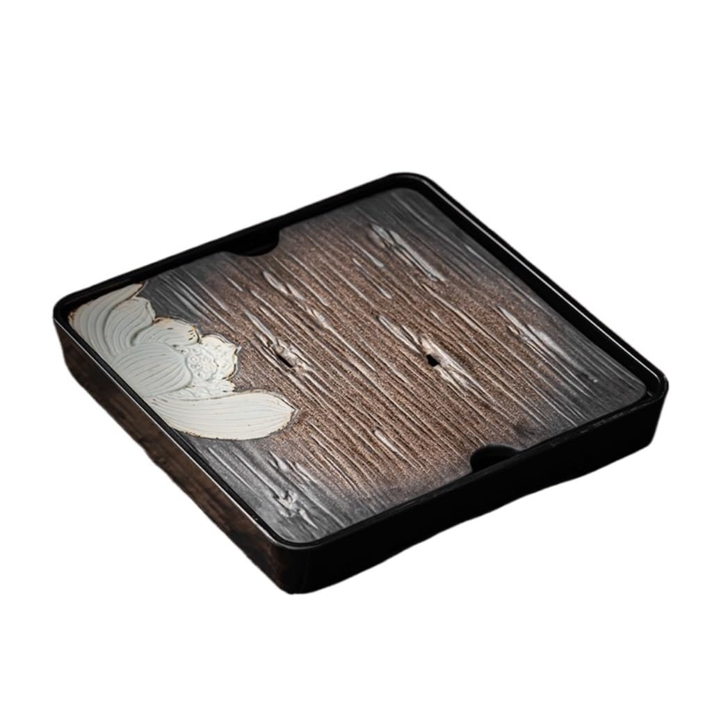 GTHTUHFD Kung Fu Tea Tray Household Ceramic Tea Tray Simple Water Storage Dry Bubble Tray Office Reception Tea Set Tea Room Tray