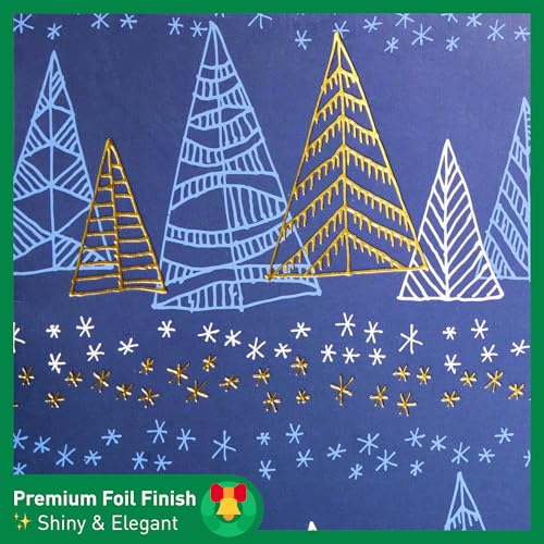 Image of SUNCOLOR 12 Pack 14 inch Blue Large Christmas Gift Boxes With Lids For Clothes Presents