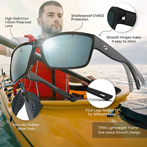 Image of TOREGE Polarized Sports Sunglasses for Men and Women Cycling Running Golf Fishing Sunglasses TR26