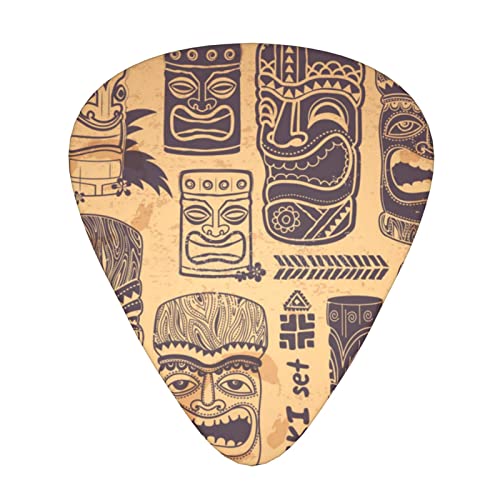 Lot de 12 médiators vintage Aloha Tiki fins moyens et lourds pour guitares acoustiques électriques - Les Beatles, Paul McCartney, John Lennon, RIngo Starr, George Harrison Lot de 12 médiators vintage Aloha Tiki fins moyens et lourds pour guitares acoustiques électriques