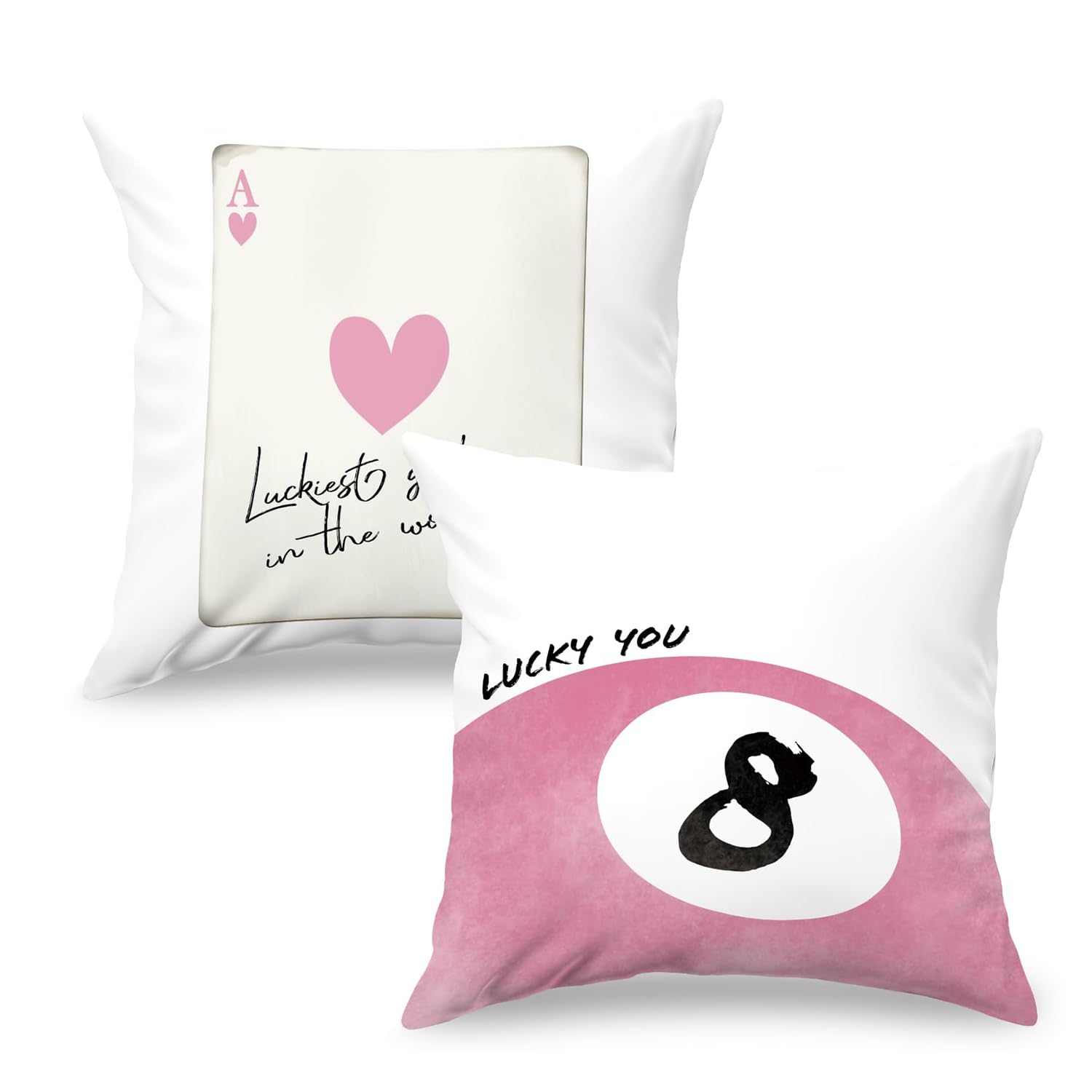 2 Federe Per Cuscini Coquette 45x45 Cm – Rosa Con Fiocco, Morbido Peluche, Con Cerniera Nascosta
