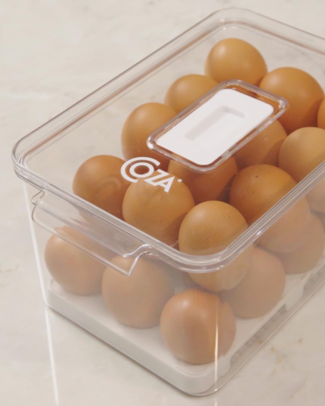 Coza - Organizador para Ovos Dry com Tampa 24 Unidades - Cristal