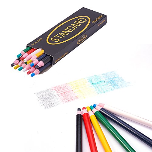 Benecreat 12Pcs 6 Color Water Soluble Pencil Tracing Tools For Tailor's Sewing Marking And Students Drawing #TOP4