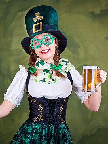 Skylety St. Patrick's Day Printed Scarf Long Shamrock Shawl Irish Theme Scarf for Holiday Outfits Accessories2