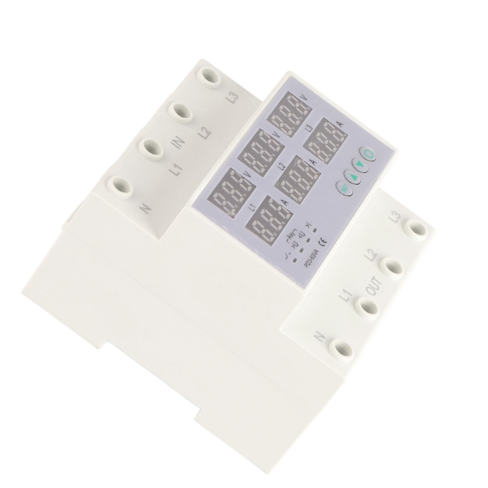 Amperometro Trifase Con Guida DIN - Display LED Per Misurazione Corrente - Foto 8