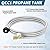Vicenpal Propane Tank Extension Hose Braided with Gauge and Tank Adapter Converts Pol to Qcc1, Propane Hose Adapter Braided with Gauge for Gas Grill, Stove, Heaters and More Appliances (12ft)