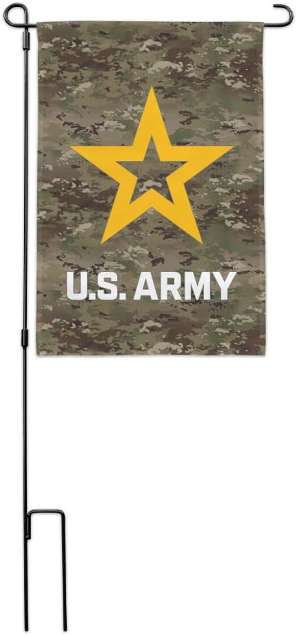 U.S. Army Logo on Camo Garden Yard Flag