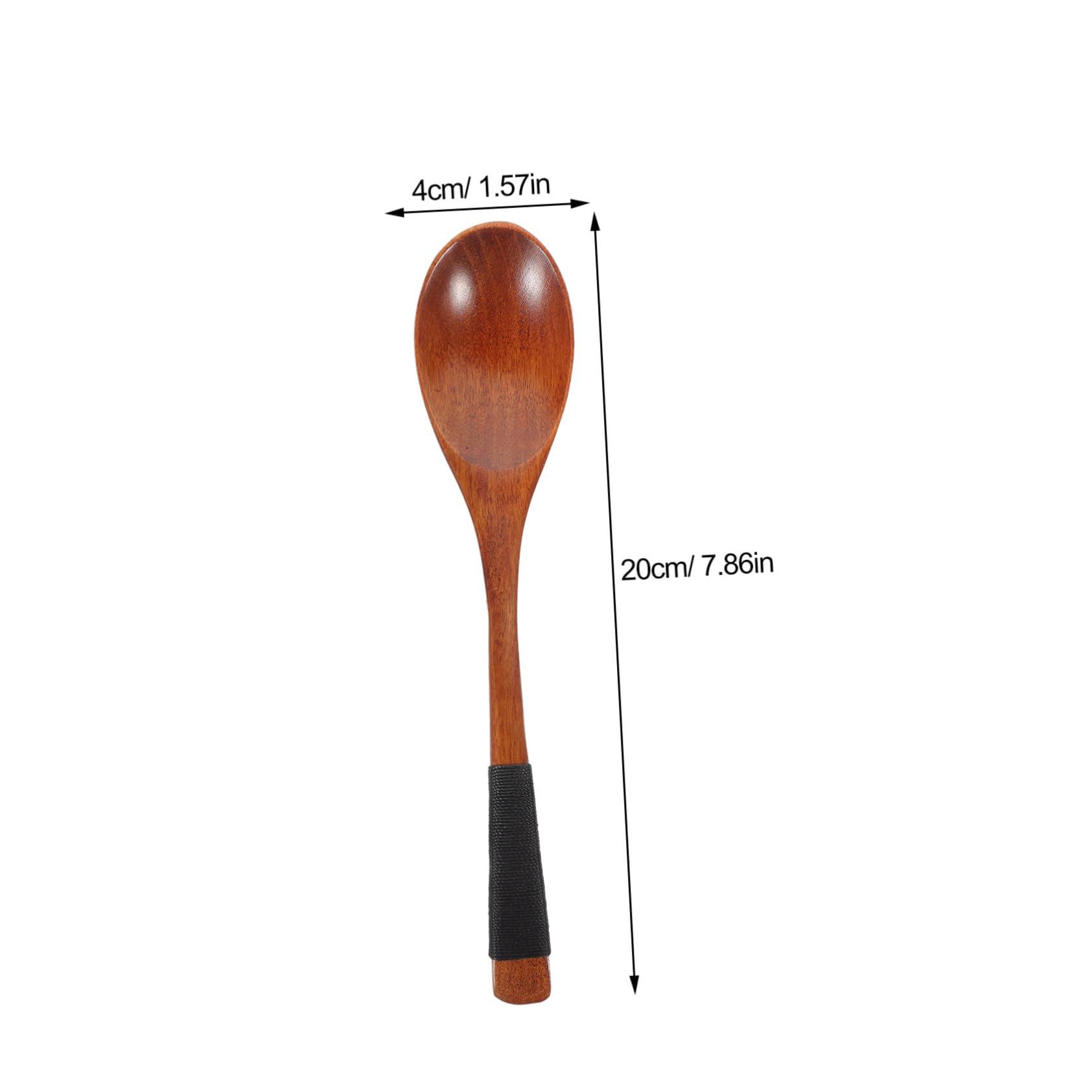 Unomor 2pcs Wooden Rice Spoon Long Handle Spoon Reusable Dessert Spoon Food Spoons Long Handle Soup Spoon Dessert Salad Spoon Kitchen Dessert Spoon Water Stirring Natural Dessert Spoon