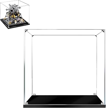 2mm Acrylic Display Case for Apollo 11 Lunar Lander Model - Display Box Showcase for Lego 10266 Only Display Case