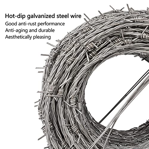 Grillage métallique durable et fil barbelé zingué de sécurité extérieure - 6