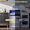 220LBS Commercial Ice Maker Machine - 72PCS Ice Cubes per Round, Undercounter/Freestanding Ice Machine, 55LBS Ice Storage Capacity for Home Bar and Outdoor, Stainless Steel Self-Cleaning