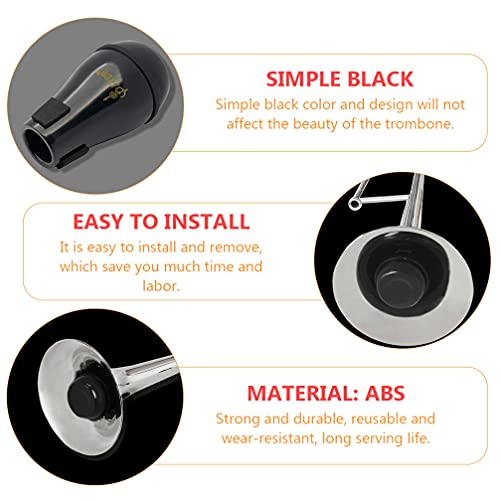 Holibanna Trombone Straight Mute Professional Tenor Trombone Silencer Horn Practice Mute Plastic Musical Instruments Sourdine For Alto Tenor Trombones Black #TOP1