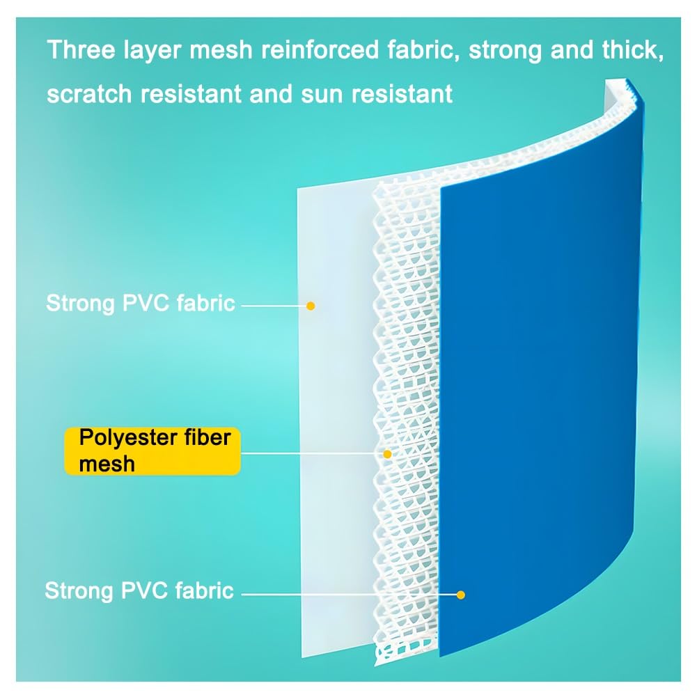 Estanque plegable de PVC resistente para peces - Ideal para el cultivo de carpas koi, jardines acuáticos y paisajismo de patios traseros - Estructura reforzada, diseño redondo para uso sobre el suel