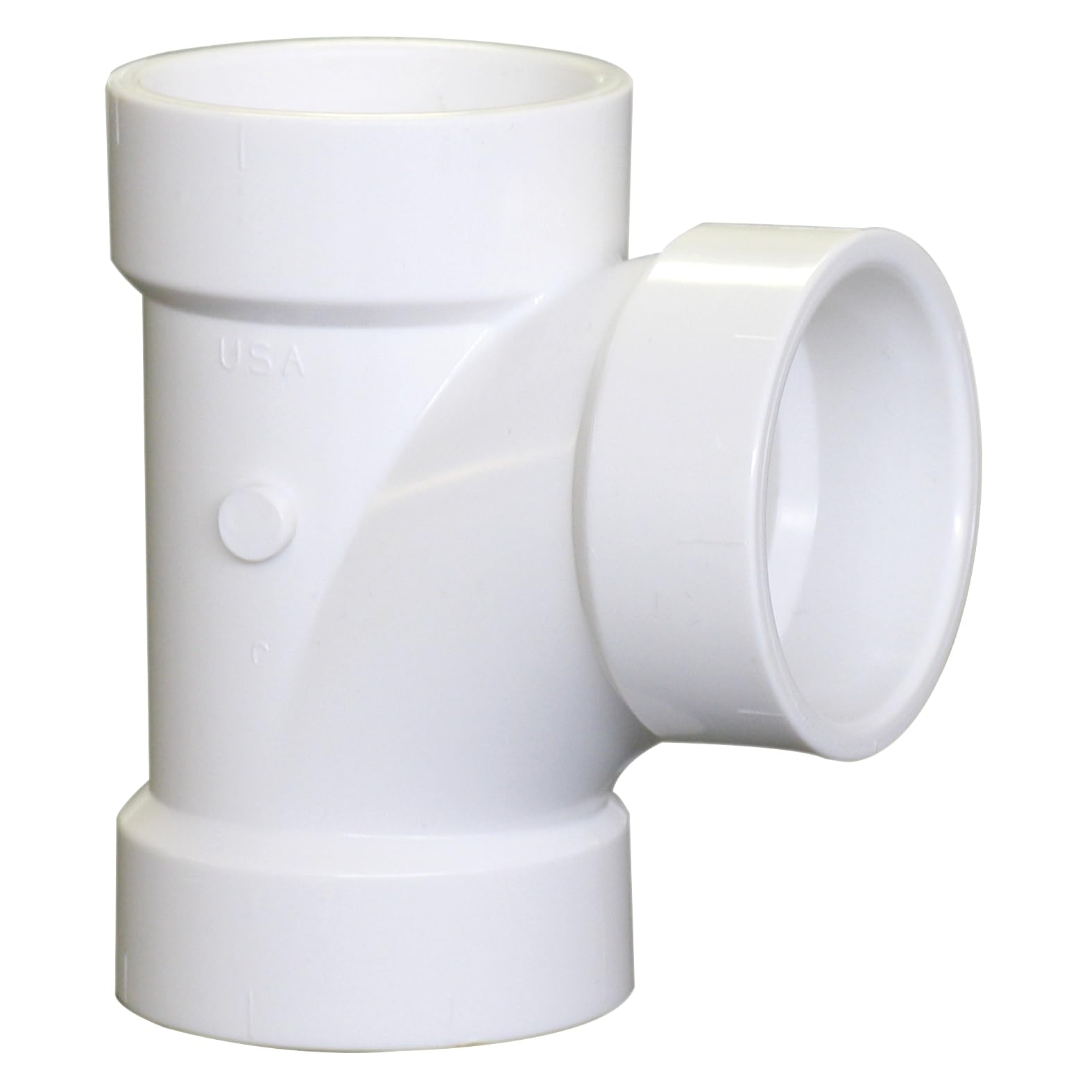 NIBCO - K09825CA C4811 2 HXHXH SANITARY TEE PVC, White, 2 Inch (C48112)
